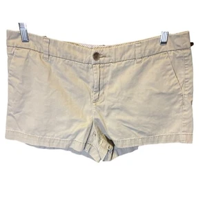 Merona Tan Khaki Flat Front Buttoned Shorts Sz 12 - Picture 1 of 6
