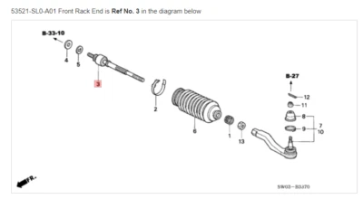 Barra de amarre delantera Honda Acura genuina OEM NSX 53521-SL0-A01 Foto 1 de 4