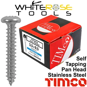 Timco selbstschneidende Bohrschrauben Metall A2 Edelstahl Pfannenkopf Pozi verpackt - Bild 1 von 20