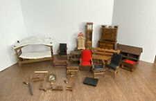 Vintage Wooden Dollhouse A Price Products Hall's Lifetime Toys Furniture Lot