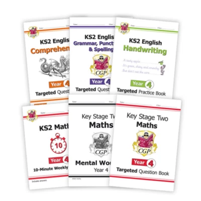 Year 4 Maths and English Home Learning Workbook Bundle for 8 to 9 year olds KS2 - Image 1 of 4