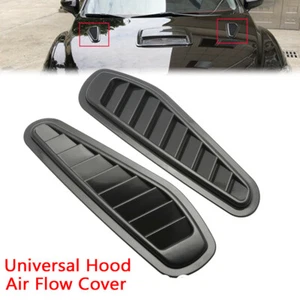2PCS Universal Air Flow Intake Scoop Bonnet Side Fender Hood Vent 33x10.4CM AS - Bild 1 von 7