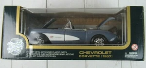 Road Tough Collection 1:18 Die Cast Metal Chevrolet 1957 Corvette Metallic Grey - Picture 1 of 6
