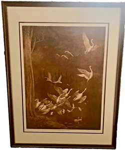 Vintage original signierte Thomas O'Donohue Radierung "Wilde Schwäne bei Coole" - Bild 1 von 11