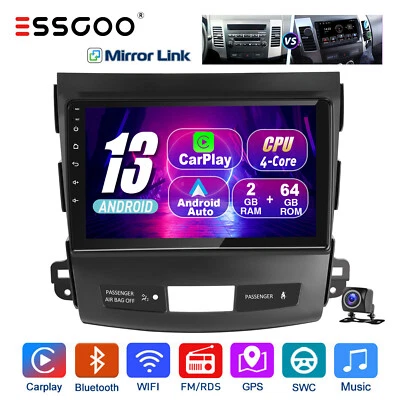 Carplay Autoradio Für Mitsubishi Outlander II 06-2012 Android 13 GPS NAVI Kamera - Bild 1 von 4