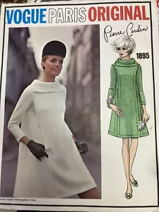 VINTAGE 1895 VOGUE PARIS ORIGINAL MUSTER "PIERRE CARDIN" GRÖSSE 8 - Bild 1 von 5