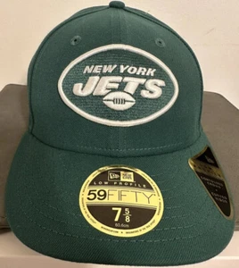 New Era 59FIFTY Low Profile New York Jets Green Fitted Hat NFL 7 5/8 Low Profile - Picture 1 of 9