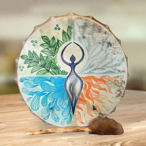 Schamanentrommel Ø25 cm "Baum des Lebens" Indianer Schamanen Ritual Kunstwerk - Bild 1 von 7
