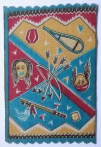 "Franela de fieltro de cigarro indio nativo americano 1908 tabaco americano 9"" x 5 3/4" - Imagen 1 de 2