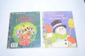 Vtg Little Golden Christmas Books Frosty the Snow Man Mickey's Christmas Carol - Imagen 1 de 8
