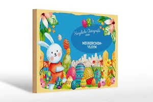 Holzschild Ostern Ostergrüße 30x20cm NEUNKIRCHEN-VLUYN Deko wooden sign - Bild 1 von 5