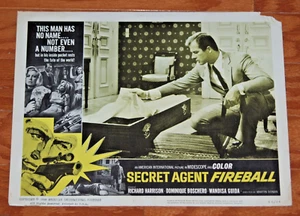 Tarjeta de lobby Secret Agent Fireball Richard Harrison - Dominique Boschero - 1966 - Imagen 1 de 1