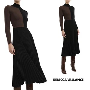 NUEVO Vestido midi tejido Rebecca Vallance Donna Colorblock Talla Grande - Imagen 1 de 10