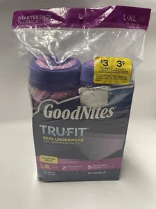 Intimo reale GoodNites TruFit con protezione notturna per ragazze, L/XL - Foto 1 di 5