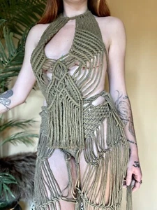 Handgefertigte Makramee Hose Unterteil - Bild 1 von 6