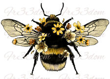 Cut & Stick, Self Adhesive Stickers, Furniture, Wall Decal Clear, 393 Floral Bee