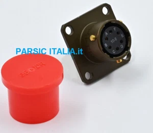 6 Way Box Mount MIL Spec Circular Connector, Receptacle Amphenol 62IN-12E-10-6S - Imagen 1 de 4