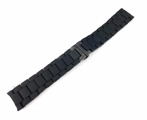 Black AR5889 AR5981 23mm RUBBER/STEEL Strap Band Bracelet fit Emporio Armani - Picture 1 of 3