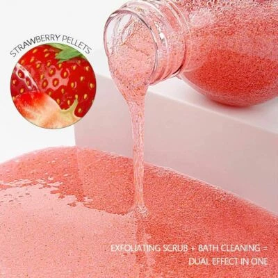 Moisturizing Whitening Exfoliating Shower Gel Natural Organic Fruit Scrub Body W - Image 1 of 4