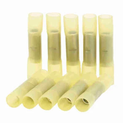 5/10/50x Waterproof  Wire Butt Crimp Connector Heat Shrink Yellow 8AWG Terminals - Image 1 of 4