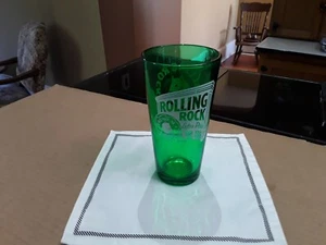 Rolling Rock Beer Glass Green Drinking Tumbler Barware Water Juice Soda Mancave - Bild 1 von 2