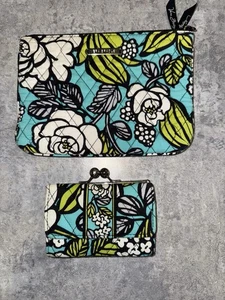 Vera Bradley Island Blooms Borsa Trucco da Viaggio Media N Piccola Borsa Cambio - Foto 1 di 5