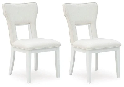 Chalanna - Dining Upholstered Side Chair (Set of 2) - White - Image 1 of 4