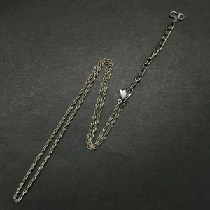 Christian Dior Silver Tone Chain Necklace/2BF0437 - Picture 1 of 8