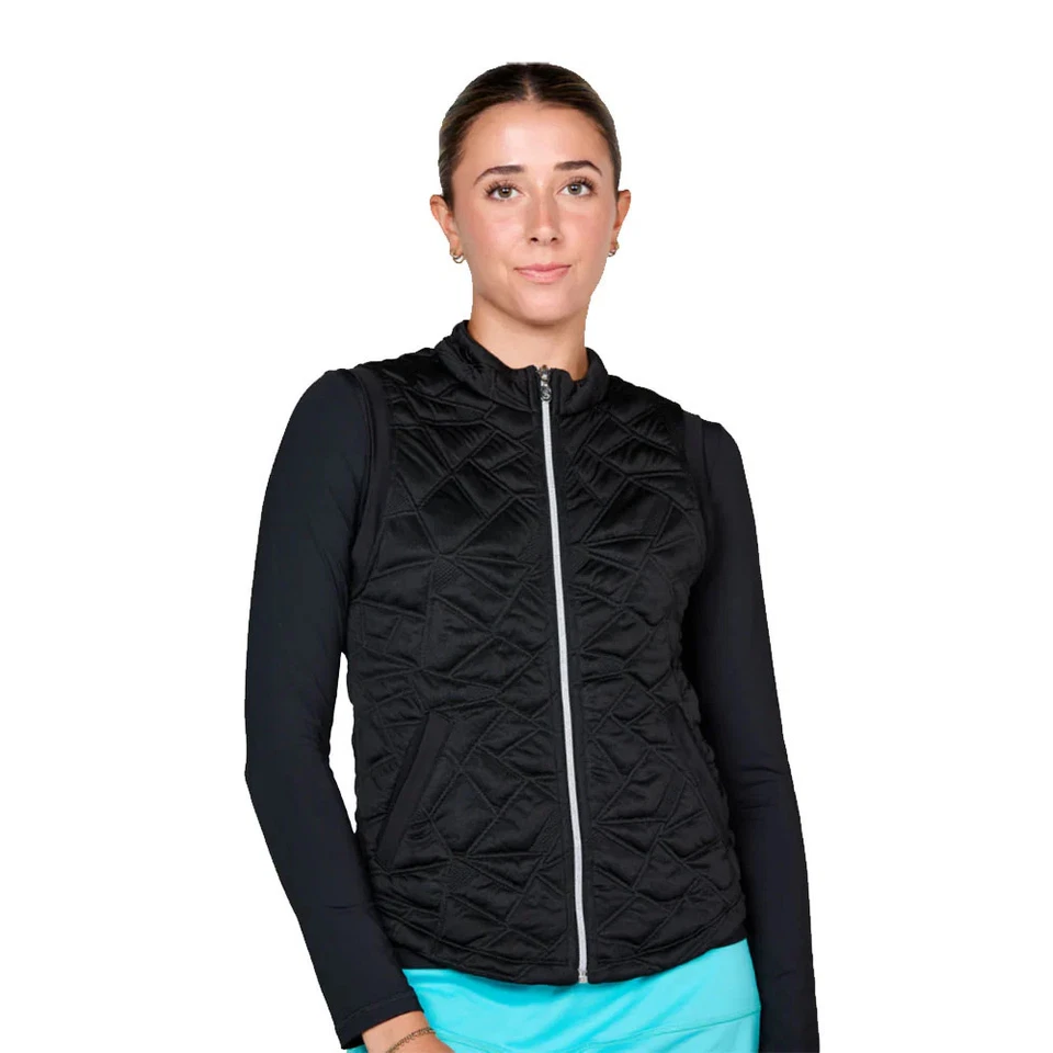 Sofibella UV Staples Quilt Womens Golf Vest - Image 1 of 1