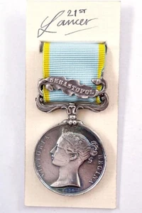 BRITISH ARMY NAVY CRIMEA WAR MEDAL SEIGE OF SEBASTOPOL SEVASTOPOL BAR CLASP - Picture 1 of 2