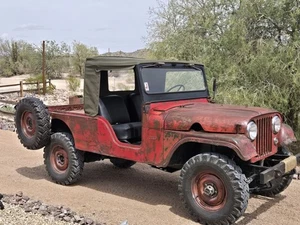 Half Soft Top Fit for Willys Jeep CJ5 Flat Fender Canvas Green/Brown/Grey/Black - Foto 1 di 16