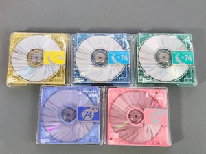 5 Used AXIA MiniDiscs Votrex Color series 74 min w Cases - Picture 1 of 2