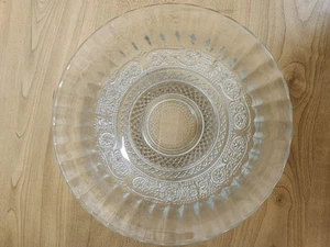 Cuenco de vidrio cortado vintage KIG Indonesia vides de diamante bordes estriados - Imagen 1 de 4