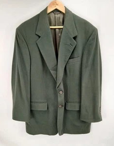 Bill Blass Lord & Taylor Sakko 100% Pure Cashmere Blazer Grün Herren Gr. 42 L - Bild 1 von 10