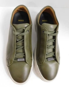 Hugo Boss Gary Green Leather Low Top Sneaker Size EUR 41 US 8-8.5 $450rt - Picture 1 of 6