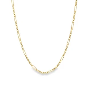 9ct Yellow Gold Cable & Fetter Chain - 15" - 2.8g - Picture 1 of 5