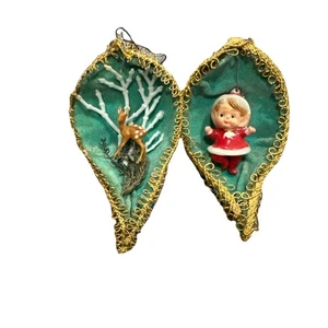 Juego de 2 adornos navideños vintage hechos a mano - Imagen 1 de 4