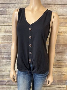 White House Black Market Tank Top S Small V Neck Button Front Stretch - Picture 1 of 5