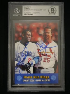 2000 Topps Home Run Kings Sammy Sosa Mark McGwire Combos BAS Auto - Imagen 1 de 2
