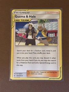 Pokémon TCG Guzma & Hala 193/236 Sm-Cosmic Eclipse Non-Holo  NM/M - Picture 1 of 2