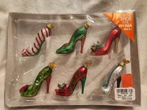 Kurt Adler Medallion Collection High Heel Schuhschmuck 6er Set Stilettos - NEU - Bild 1 von 2