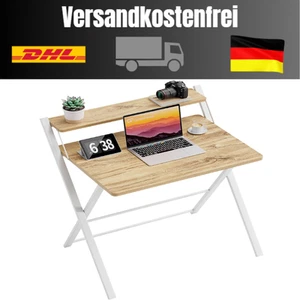 Klappbarer Home Office Schreibtisch | Beige | Schmal - Bild 1 von 10
