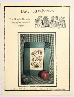 THE GOODE HUSWIFE HOLANDÉS FRESAS PUNTO DE CRUZ GRÁFICO - NUEVO Foto 1 de 3