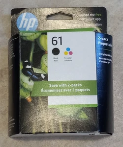 HP 61 Black Tri Color Ink Cartridges Combo 2-Pack OEM exp. May 2026 - Zdjęcie 1 z 3