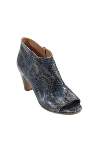 Maison Martin Margiela Mujer Punta Abierta Cuero Botines Azul Talla 40 - Imagen 1 de 5