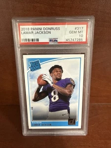 Panini Donruss Lamar Jackson 2018 clasificación novato PSA 10 gemas como nuevo #317 - Imagen 1 de 2