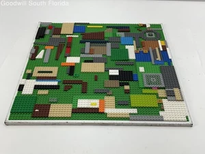 LEGO Bricks Custom City Map Layout Model Mosaic Green Baseplate On Table - Picture 1 of 5