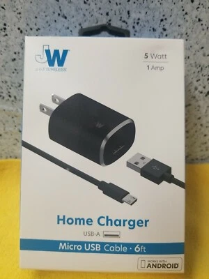 🌰 Just Wireless - Home Charger 6ft Micro USB Charger, open box - Image 1 of 3