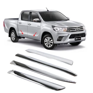 4Pcs Car Body Door Side Line Cover for Toyota Hilux Revo 2015-2022 Chrome Trim - Picture 1 of 8