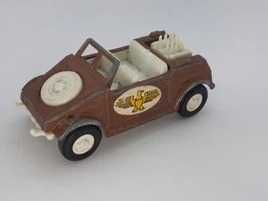 Vintage Tootsietoy Brown Kubel Wagen Military Toy Used/loose I16 - Picture 1 of 7